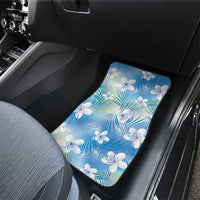 Blue Aloha Hawaiian Car Mats Tropical Flower Palm Leaf Pattern LT19 - Polynesian Pride