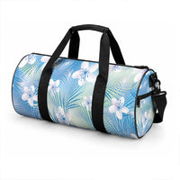 Blue Aloha Hawaiian Duffle Bag Tropical Flower Palm Leaf Pattern LT19 - Polynesian Pride