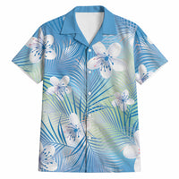 Blue Aloha Hawaiian Hawaiian Shirt Tropical Flower Palm Leaf Pattern LT19 Blue - Polynesian Pride