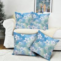 Blue Aloha Hawaiian Pillow Cover Tropical Flower Palm Leaf Pattern LT19 - Polynesian Pride
