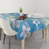 Blue Aloha Hawaiian Tablecloth Tropical Flower Palm Leaf Pattern LT19 - Polynesian Pride