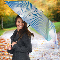 Blue Aloha Hawaiian Umbrella Tropical Flower Palm Leaf Pattern LT19 - Polynesian Pride