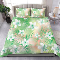 Green Aloha Hawaiian Bedding Set Tropical Flower Palm Leaf Pattern LT19 - Polynesian Pride