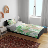Green Aloha Hawaiian Bedding Set Tropical Flower Palm Leaf Pattern LT19 - Polynesian Pride