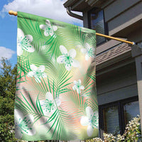 Green Aloha Hawaiian Garden Flag Tropical Flower Palm Leaf Pattern LT19 - Polynesian Pride