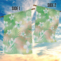 Green Aloha Hawaiian Garden Flag Tropical Flower Palm Leaf Pattern LT19 - Polynesian Pride