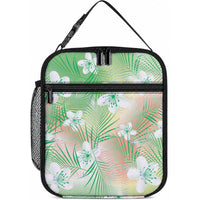 Green Aloha Hawaiian Lunch Bag Tropical Flower Palm Leaf Pattern LT19 10.2 × 8.3 × 4.3 inch Green - Polynesian Pride