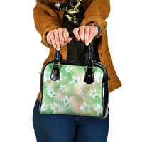 Green Aloha Hawaiian Shoulder Handbag Tropical Flower Palm Leaf Pattern LT19 One Size Green - Polynesian Pride
