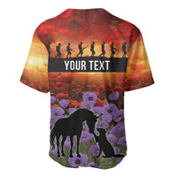 Personalised ANZAC Day Baseball Jersey Remembering the Animals of War