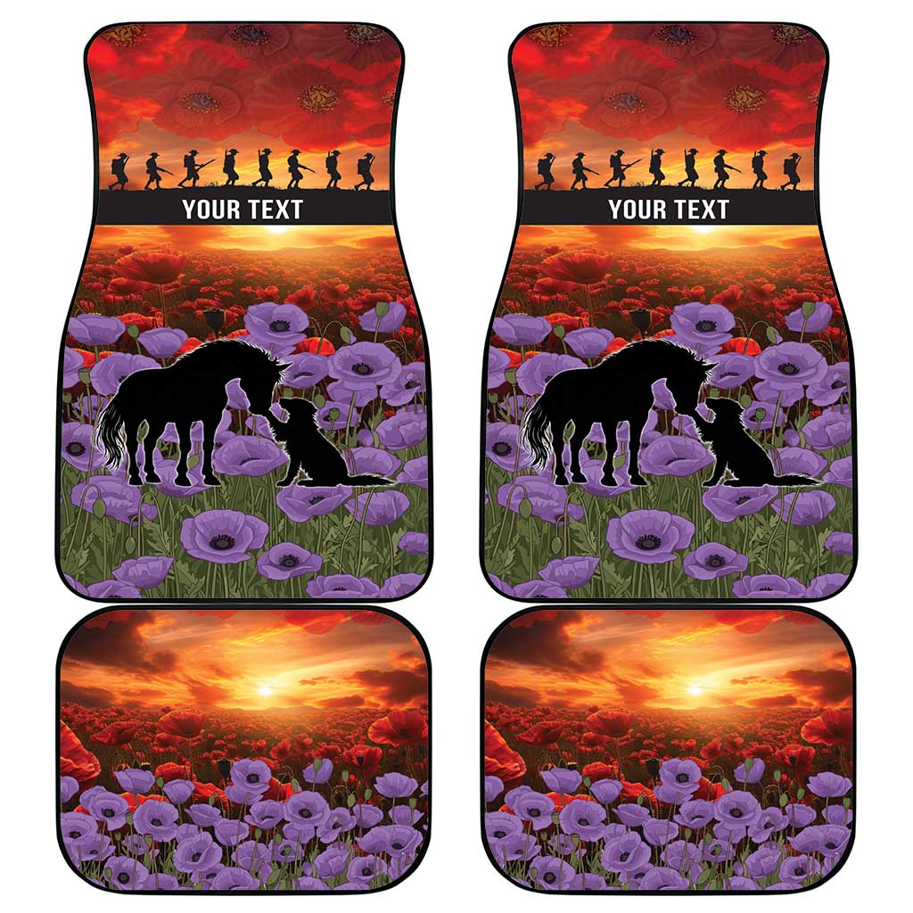 Personalised ANZAC Day Car Mats Remembering the Animals of War