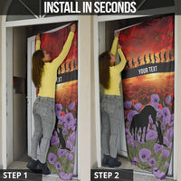 Personalised ANZAC Day Door Cover Remembering the Animals of War
