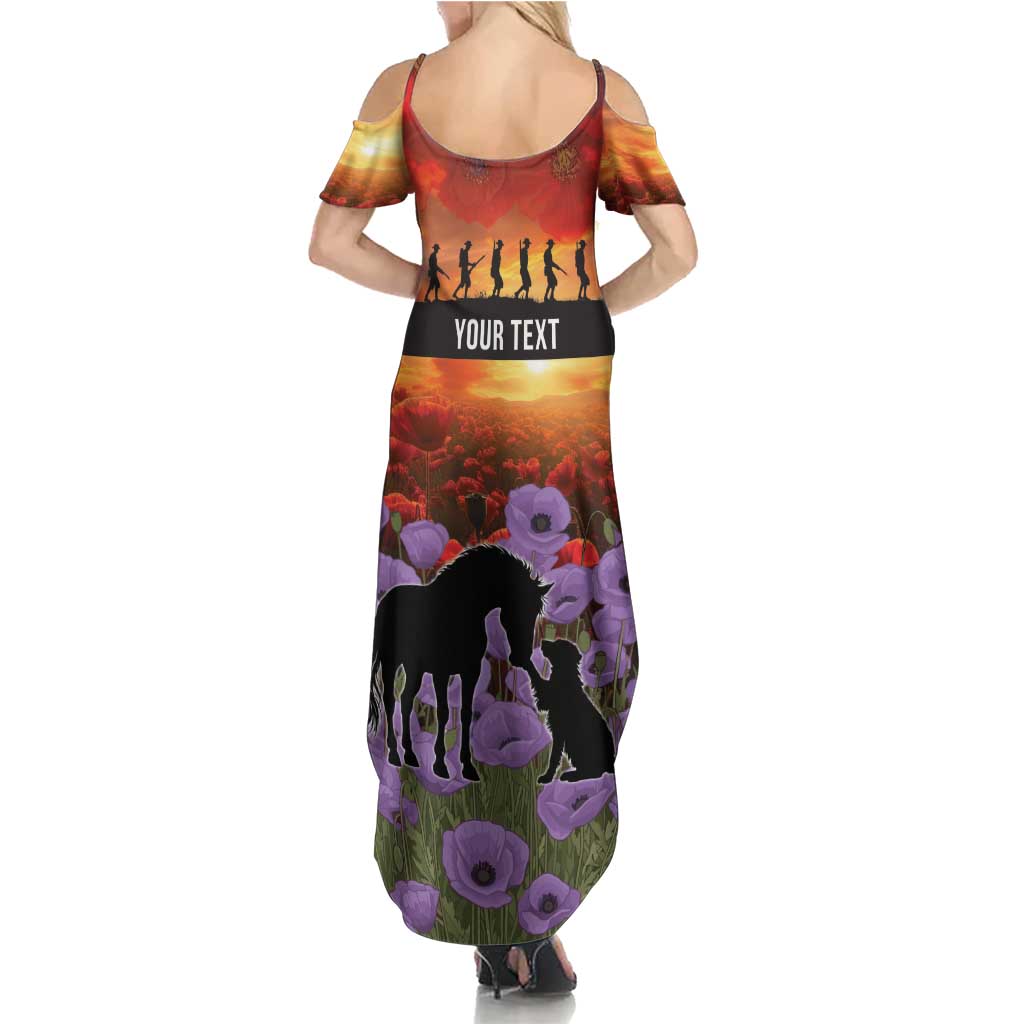 Personalised ANZAC Day Family Matching Summer Maxi Dress and Hawaiian Shirt Remembering the Animals of War LT19 - Polynesian Pride