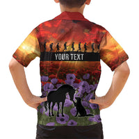 Personalised ANZAC Day Kid Hawaiian Shirt Remembering the Animals of War