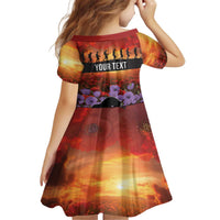 Personalised ANZAC Day Kid Short Sleeve Dress Remembering the Animals of War