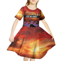 Personalised ANZAC Day Kid Short Sleeve Dress Remembering the Animals of War