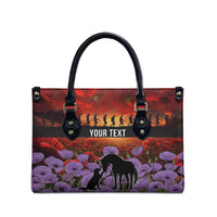 Personalised ANZAC Day Leather Bag Remembering the Animals of War