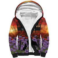 Personalised ANZAC Day Sherpa Hoodie Remembering the Animals of War