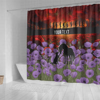 Personalised ANZAC Day Shower Curtain Remembering the Animals of War