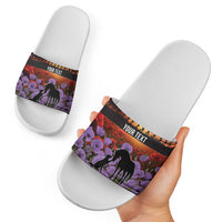 Personalised ANZAC Day Slide Sandals Remembering the Animals of War