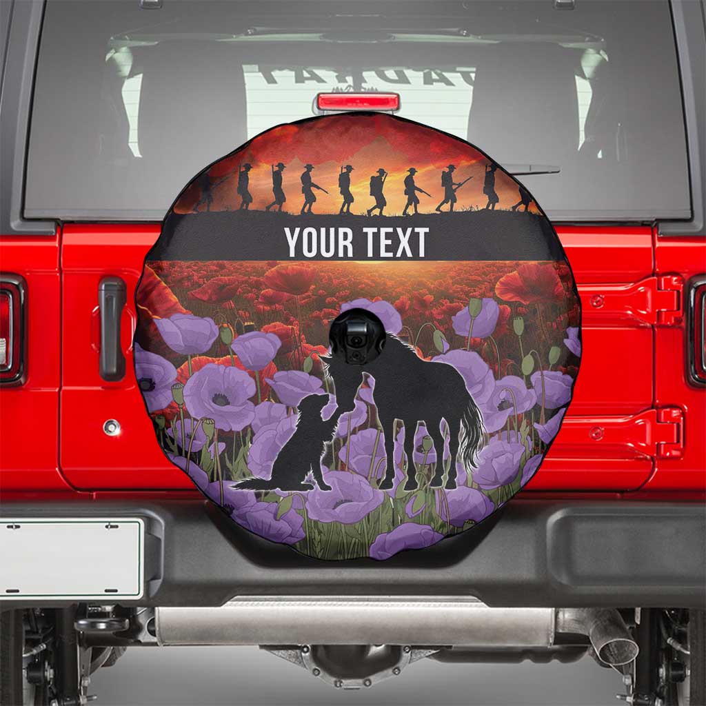 Personalised ANZAC Day Spare Tire Cover Remembering the Animals of War