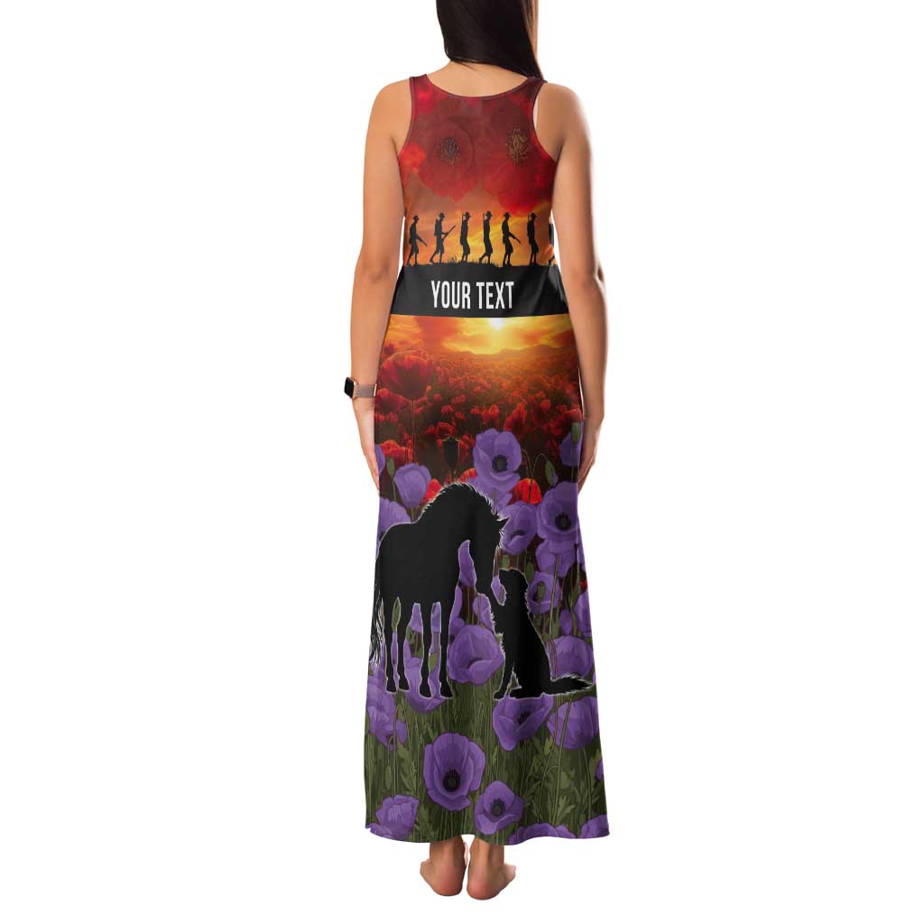 Personalised ANZAC Day Tank Maxi Dress Remembering the Animals of War