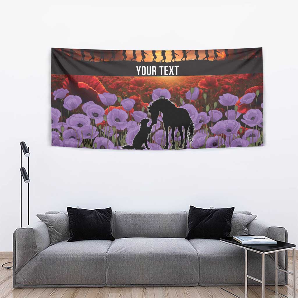 Personalised ANZAC Day Tapestry Remembering the Animals of War