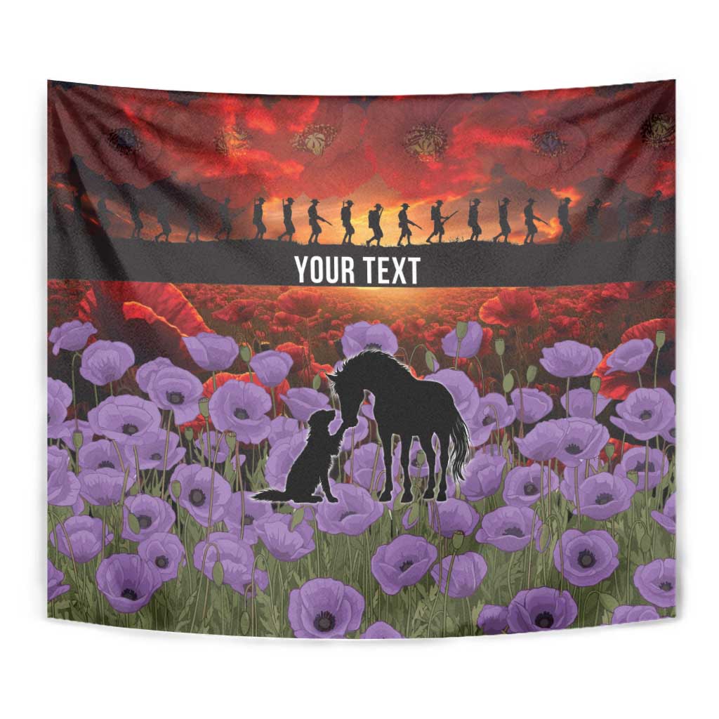 Personalised ANZAC Day Tapestry Remembering the Animals of War