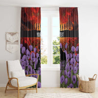 Personalised ANZAC Day Window Curtain Remembering the Animals of War