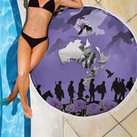 ANZAC Day Beach Blanket Lest We Forget the Animals Too