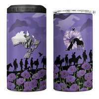 ANZAC Day 4 in 1 Can Cooler Tumbler Lest We Forget the Animals Too