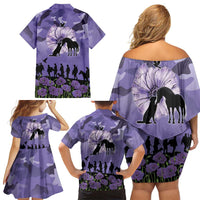 ANZAC Day Family Matching Off Shoulder Short Dress and Hawaiian Shirt Lest We Forget the Animals Too LT19 - Polynesian Pride