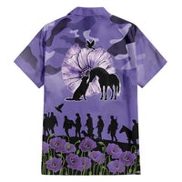 ANZAC Day Family Matching Off Shoulder Short Dress and Hawaiian Shirt Lest We Forget the Animals Too LT19 - Polynesian Pride
