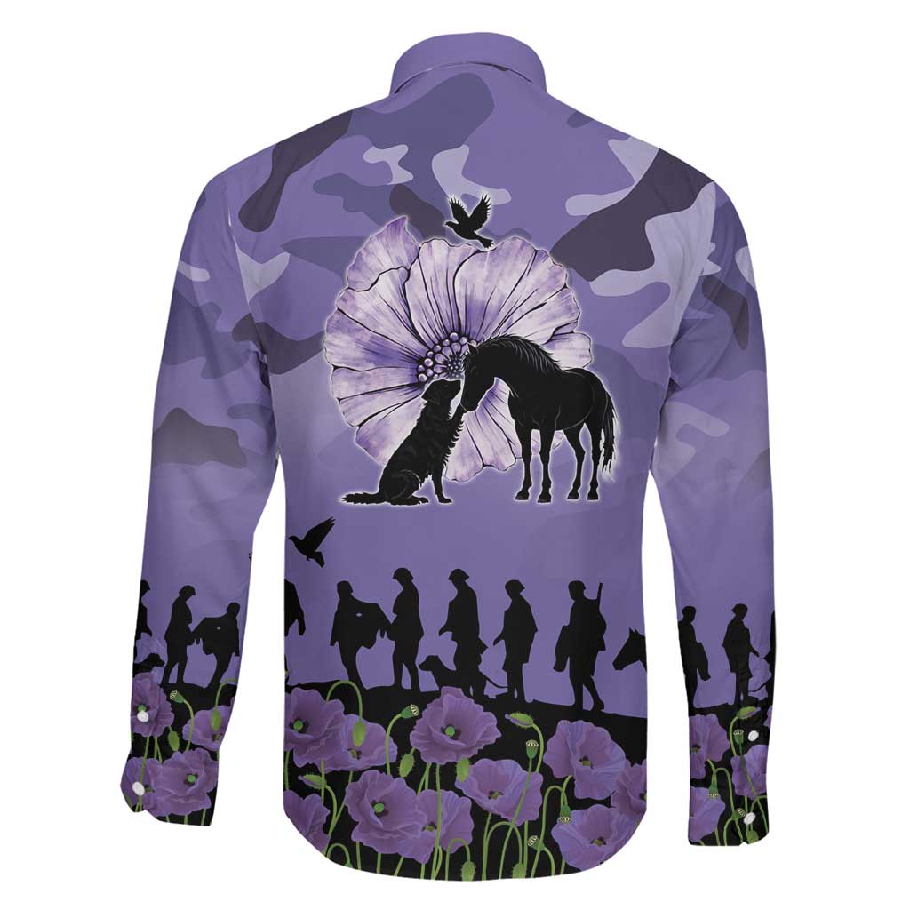 ANZAC Day Family Matching Off Shoulder Short Dress and Hawaiian Shirt Lest We Forget the Animals Too LT19 - Polynesian Pride