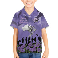 ANZAC Day Family Matching Puletasi and Hawaiian Shirt Lest We Forget the Animals Too