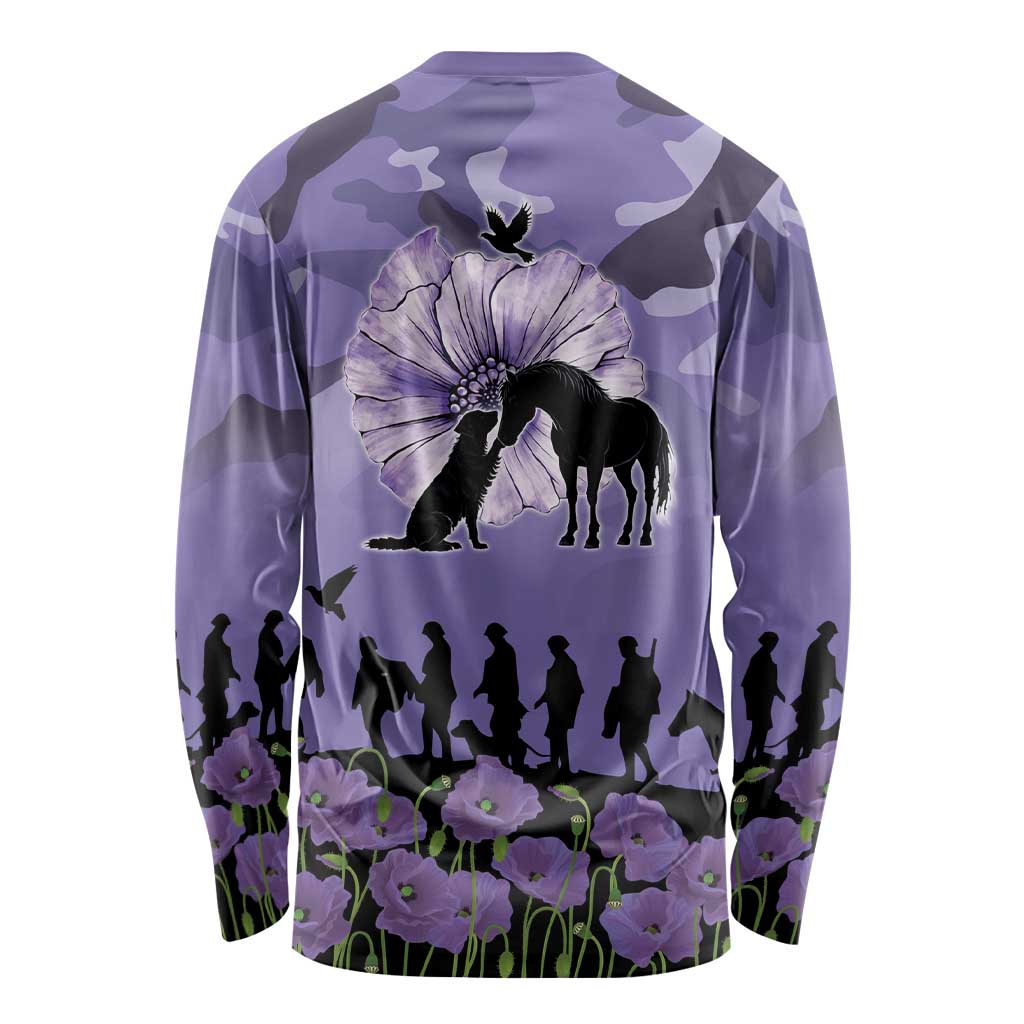 ANZAC Day Long Sleeve Shirt Lest We Forget the Animals Too