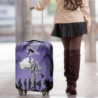 ANZAC Day Luggage Cover Lest We Forget the Animals Too