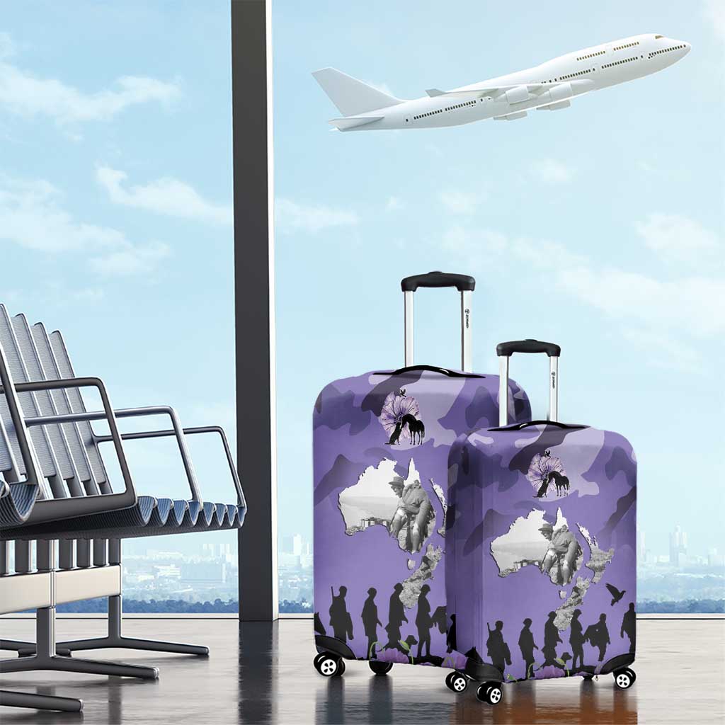 ANZAC Day Luggage Cover Lest We Forget the Animals Too