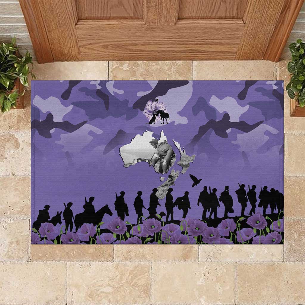 ANZAC Day Rubber Doormat Lest We Forget the Animals Too