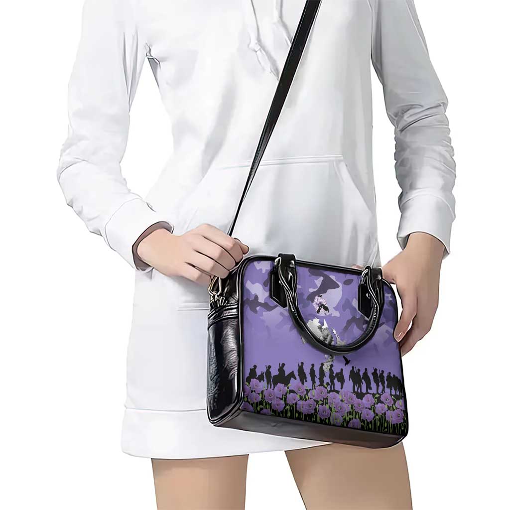 ANZAC Day Shoulder Handbag Lest We Forget the Animals Too