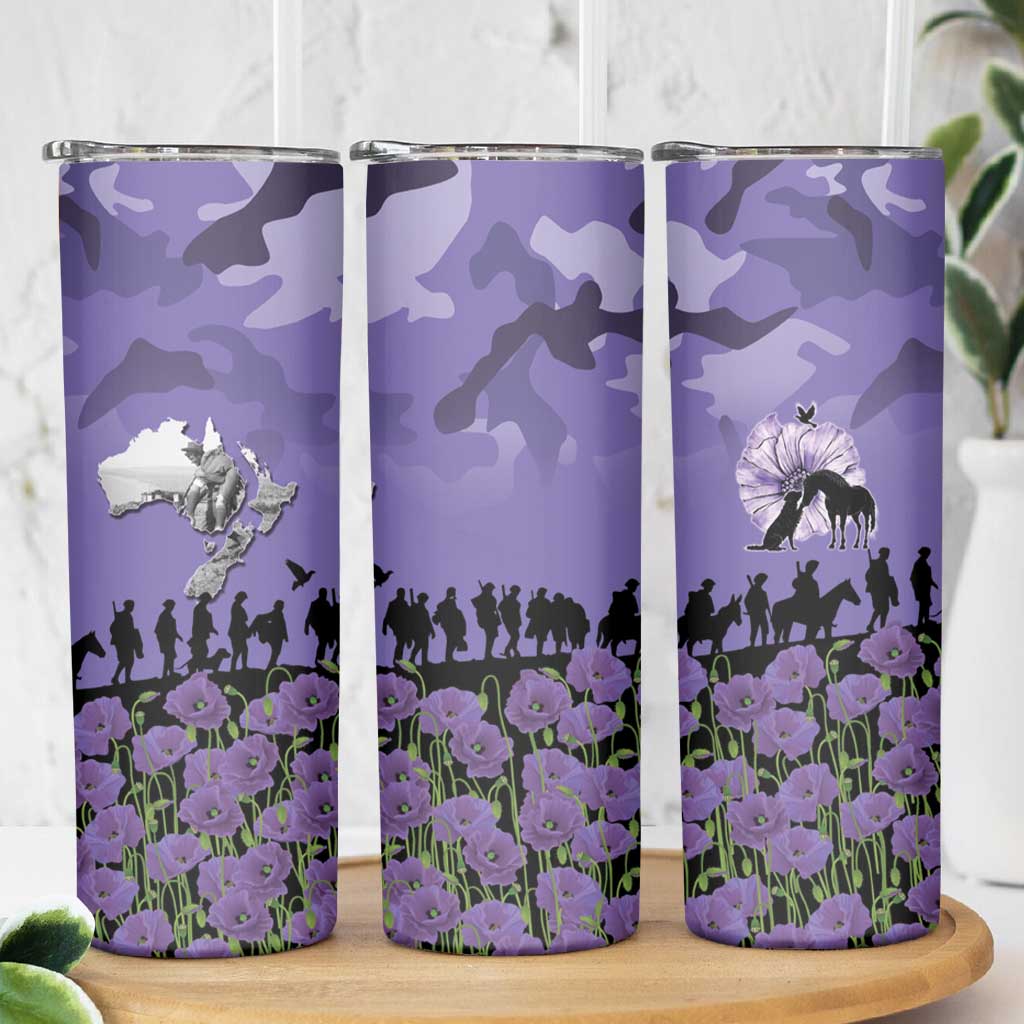 ANZAC Day Skinny Tumbler Lest We Forget the Animals Too