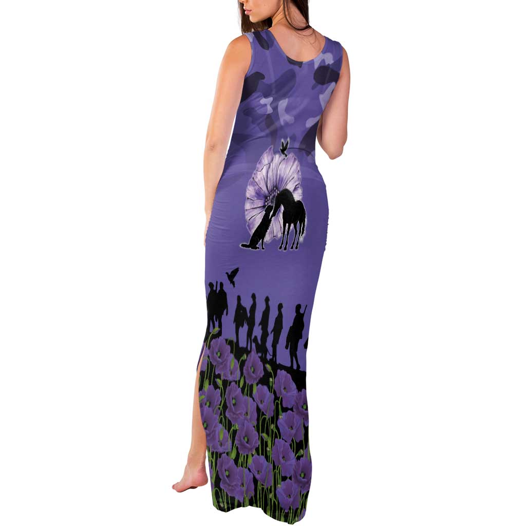 ANZAC Day Tank Maxi Dress Lest We Forget the Animals Too