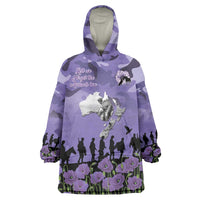 ANZAC Day Wearable Blanket Hoodie Lest We Forget the Animals Too
