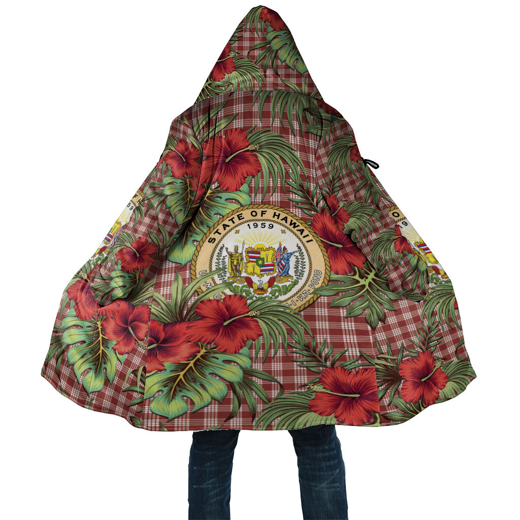 Vintage Hawaii Hibiscus Palaka Cloak Red Color LT19 Unisex Red - Polynesian Pride