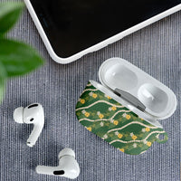 Hawaiian Pikake Maile Lei AirPods Case Tiare Hibiscus Kalo Palapalai Leaf Green