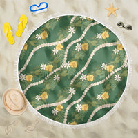 Hawaiian Pikake Maile Lei Beach Blanket Tiare Hibiscus Kalo Palapalai Leaf Green