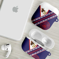 American Samoa Flag Day AirPods Case Polynesian Tribal Tattoo Eagle Art
