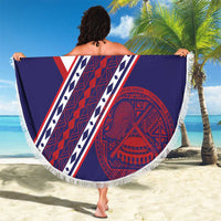 American Samoa Flag Day Beach Blanket Polynesian Tribal Tattoo Eagle Art