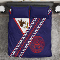 American Samoa Flag Day Bedding Set Polynesian Tribal Tattoo Eagle Art