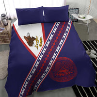 American Samoa Flag Day Bedding Set Polynesian Tribal Tattoo Eagle Art
