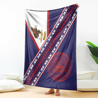 American Samoa Flag Day Blanket Polynesian Tribal Tattoo Eagle Art